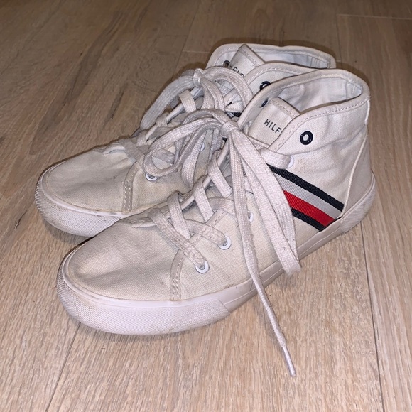 Tommy Hilfiger Twlisett white high top sneakers - Picture 1 of 9